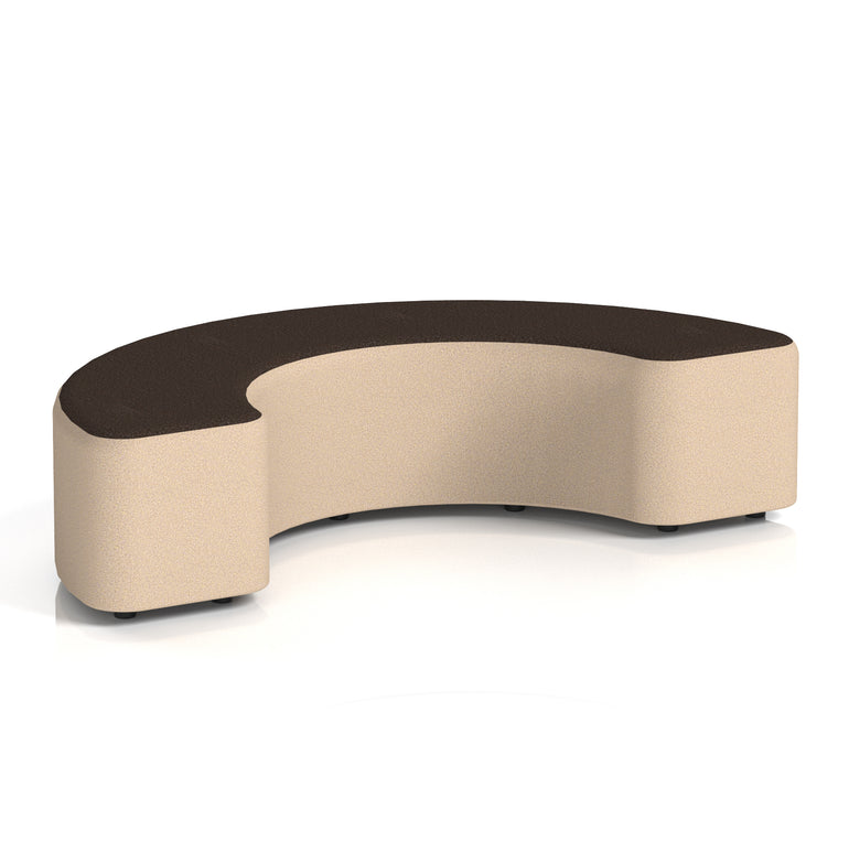 Harlestone Curved Modular Stool, 90° or 180° Two-Tone Design, Multiple Fabric & Colour Options, Plywood/Foam/Fabric, Fully Assembled, 10yr Frame Warranty – Office Reception Seating