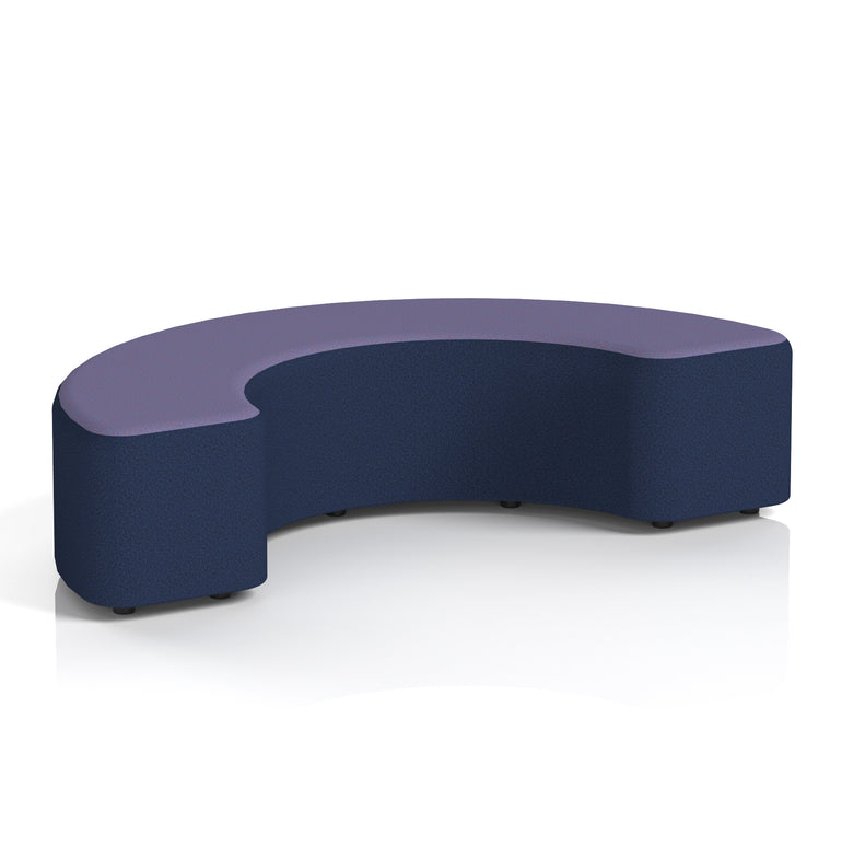 Harlestone Curved Modular Stool, 90° or 180° Two-Tone Design, Multiple Fabric & Colour Options, Plywood/Foam/Fabric, Fully Assembled, 10yr Frame Warranty – Office Reception Seating