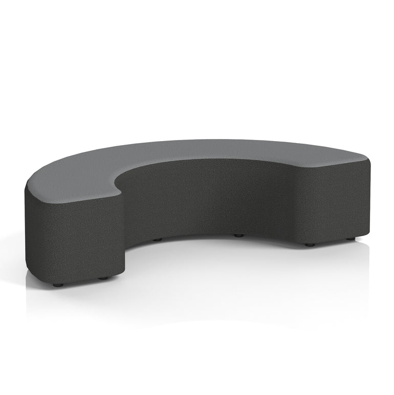 Harlestone Curved Modular Stool, 90° or 180° Two-Tone Design, Multiple Fabric & Colour Options, Plywood/Foam/Fabric, Fully Assembled, 10yr Frame Warranty – Office Reception Seating