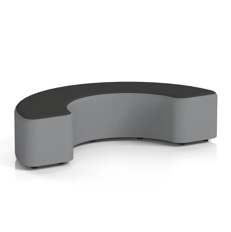 Harlestone Curved Modular Stool, 90° or 180° Two-Tone Design, Multiple Fabric & Colour Options, Plywood/Foam/Fabric, Fully Assembled, 10yr Frame Warranty – Office Reception Seating