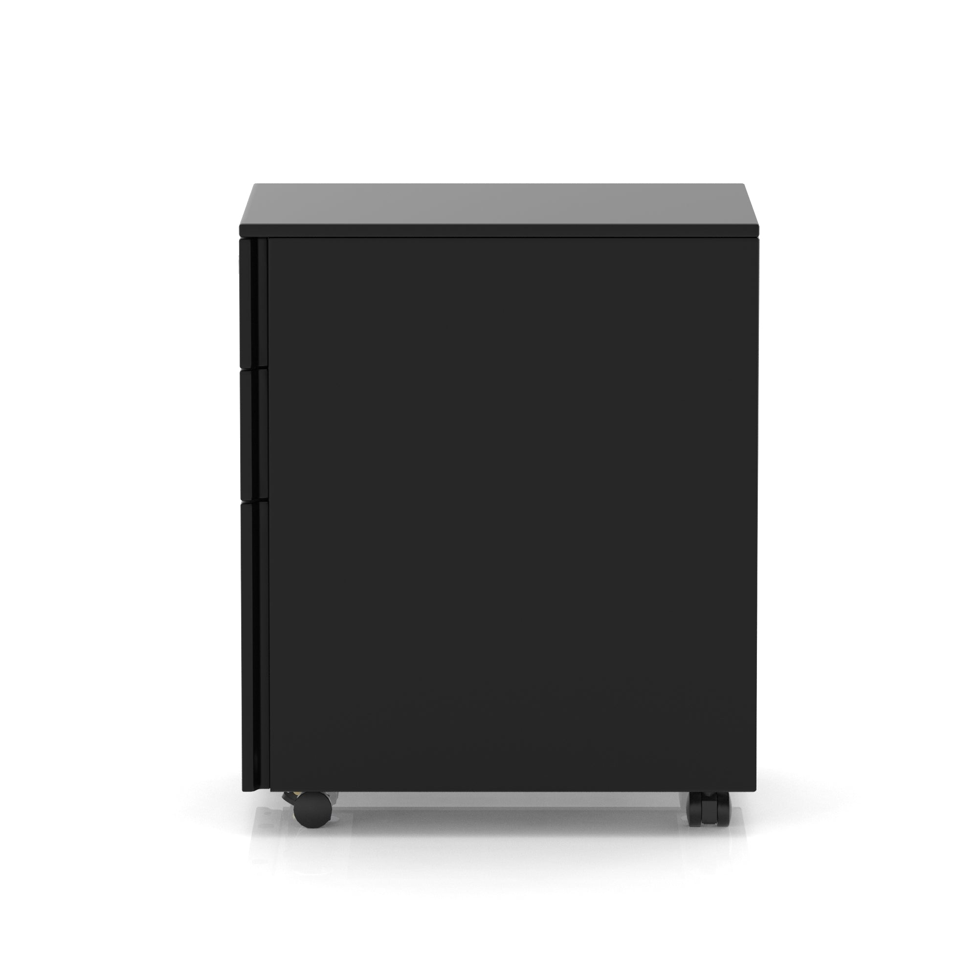 Base Mobile Steel Pedestal 3 Drawer – Fully Assembled Office Filing Cabinet, Durable Steel, Lockable, 5 Year Warranty, Mobile on Wheels, Available in Black, Silver or White