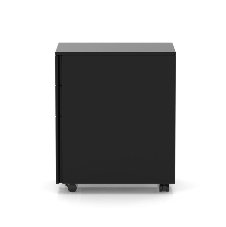 Base Mobile Steel Pedestal 3 Drawer – Fully Assembled Office Filing Cabinet, Durable Steel, Lockable, 5 Year Warranty, Mobile on Wheels, Available in Black, Silver or White