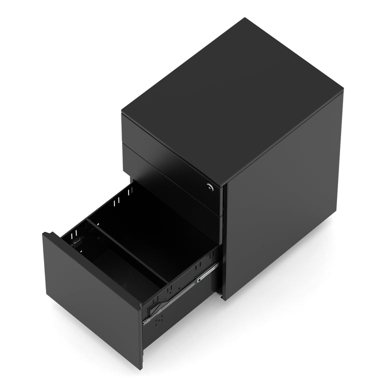 Base Mobile Steel Pedestal 3 Drawer – Fully Assembled Office Filing Cabinet, Durable Steel, Lockable, 5 Year Warranty, Mobile on Wheels, Available in Black, Silver or White