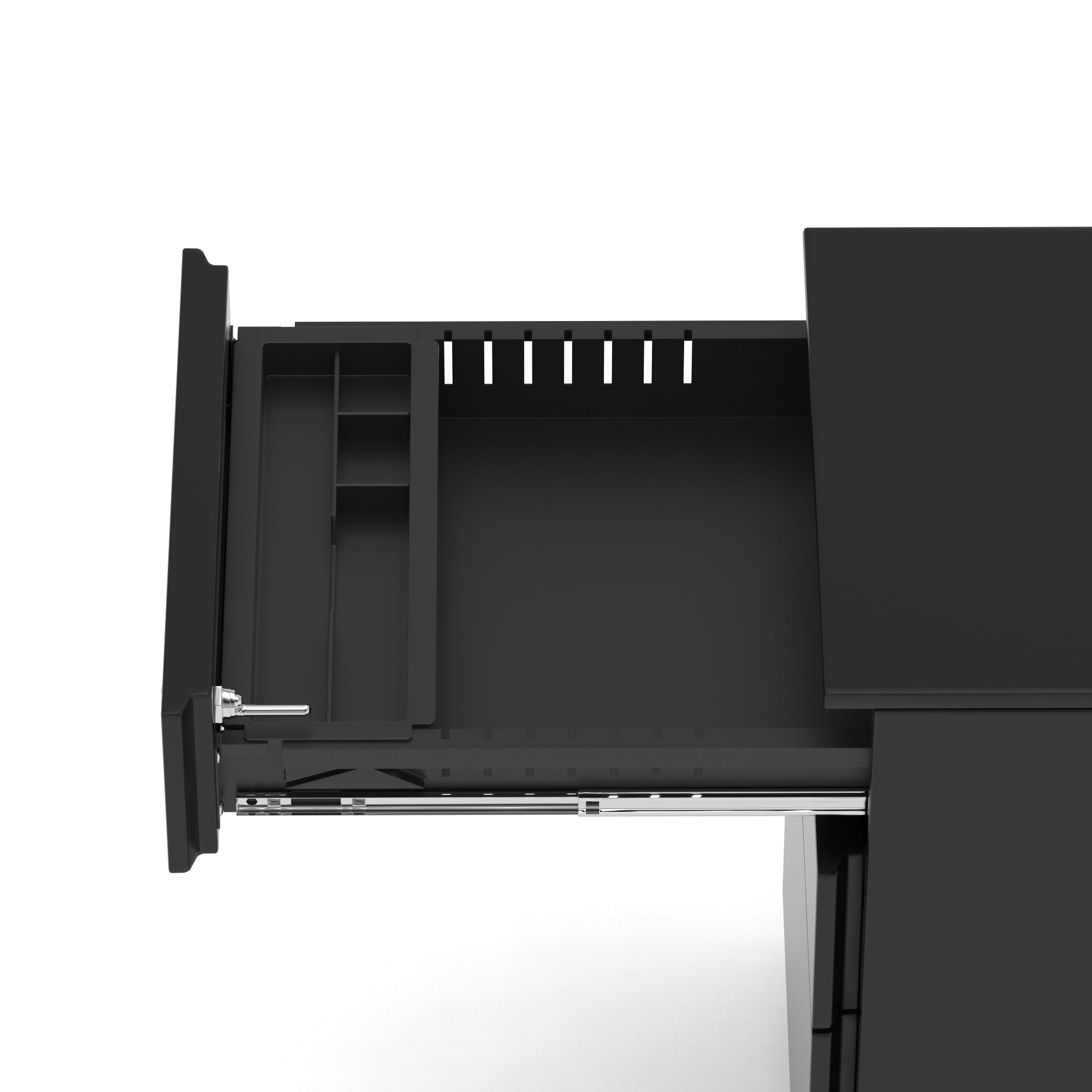 Base Mobile Steel Pedestal 3 Drawer – Fully Assembled Office Filing Cabinet, Durable Steel, Lockable, 5 Year Warranty, Mobile on Wheels, Available in Black, Silver or White