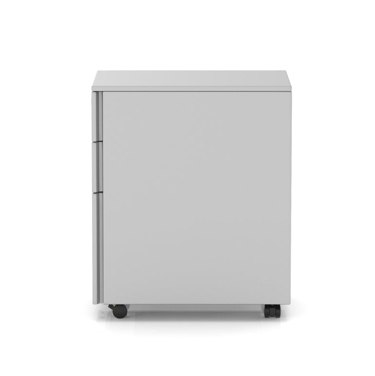 Base Mobile Steel Pedestal 3 Drawer – Fully Assembled Office Filing Cabinet, Durable Steel, Lockable, 5 Year Warranty, Mobile on Wheels, Available in Black, Silver or White