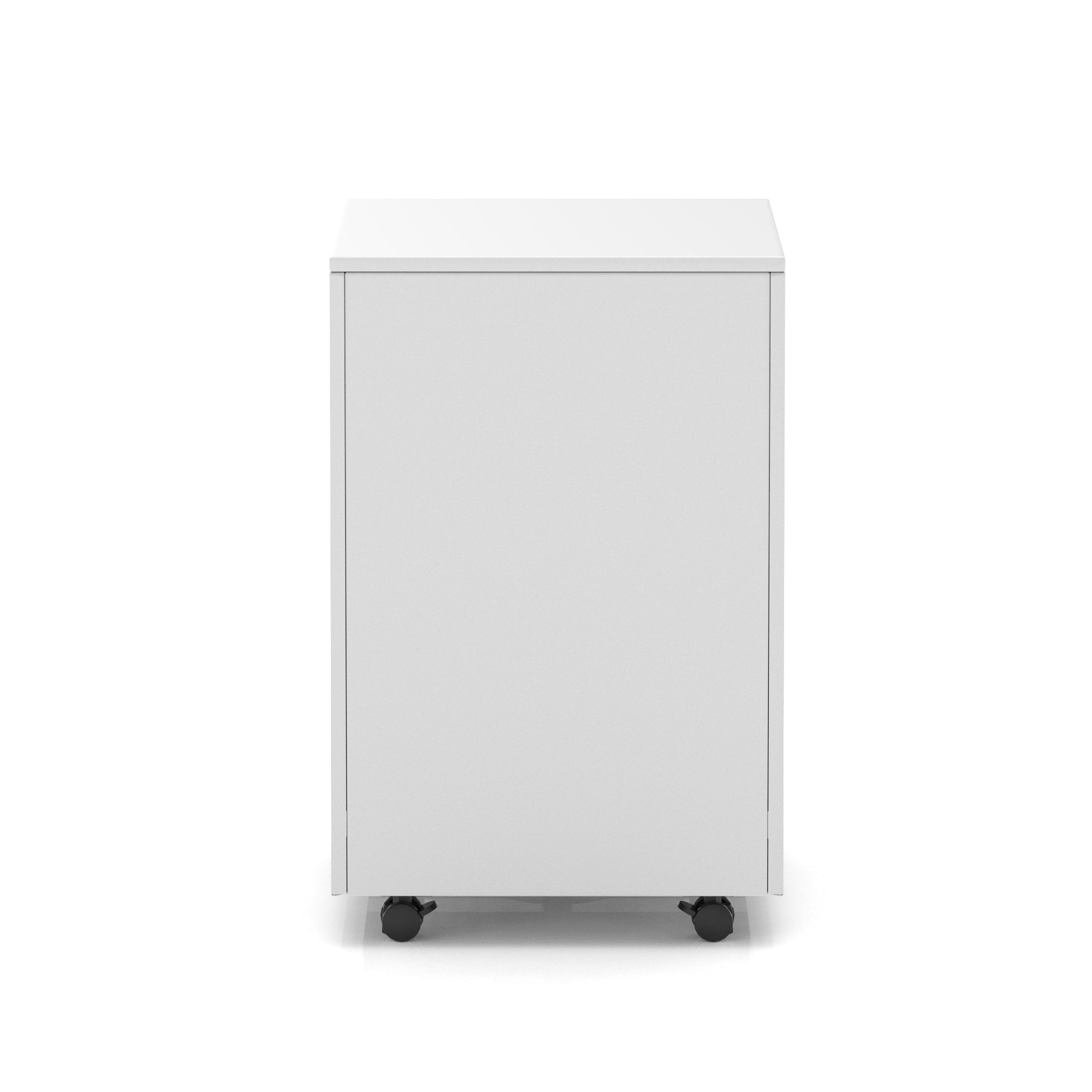 Base Mobile Steel Pedestal 3 Drawer – Fully Assembled Office Filing Cabinet, Durable Steel, Lockable, 5 Year Warranty, Mobile on Wheels, Available in Black, Silver or White