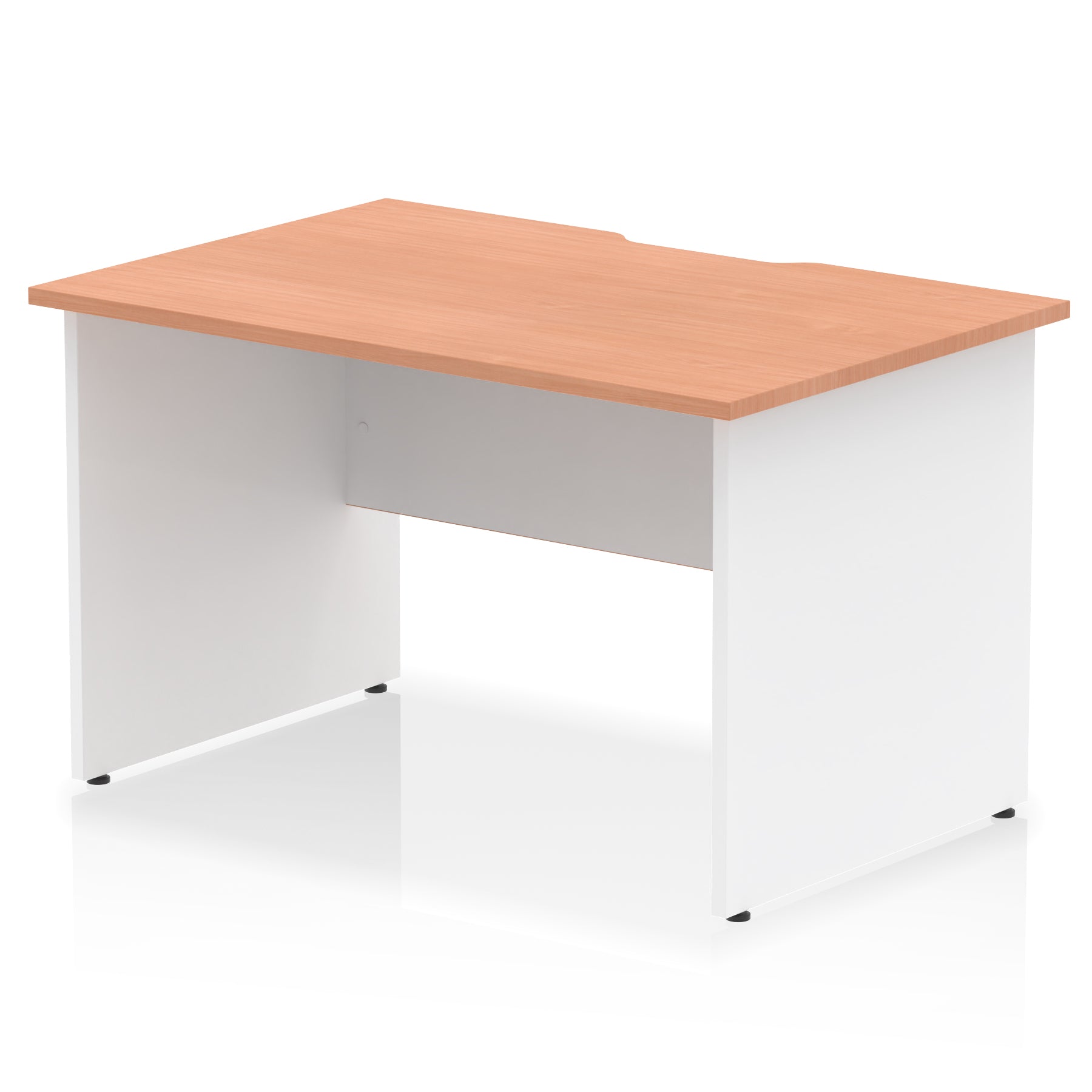 Impulse 1200mm Scalloped Edge Straight Desk with Panel End Legs – Multiple Top & Leg Colours – Durable MFC – 10 Year Warranty – Self Assembly