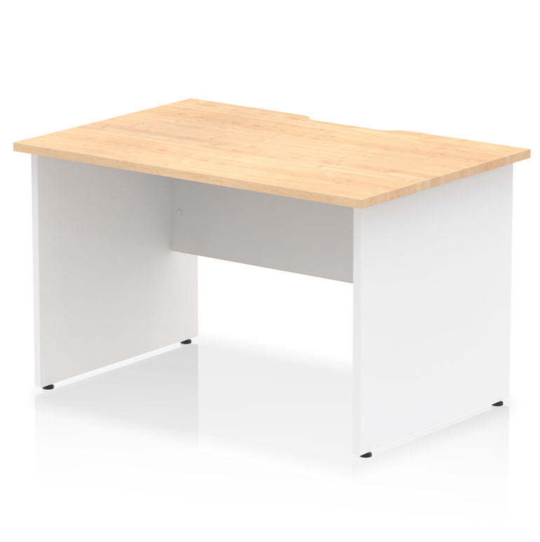 Impulse 1200mm Scalloped Edge Straight Desk with Panel End Legs – Multiple Top & Leg Colours – Durable MFC – 10 Year Warranty – Self Assembly