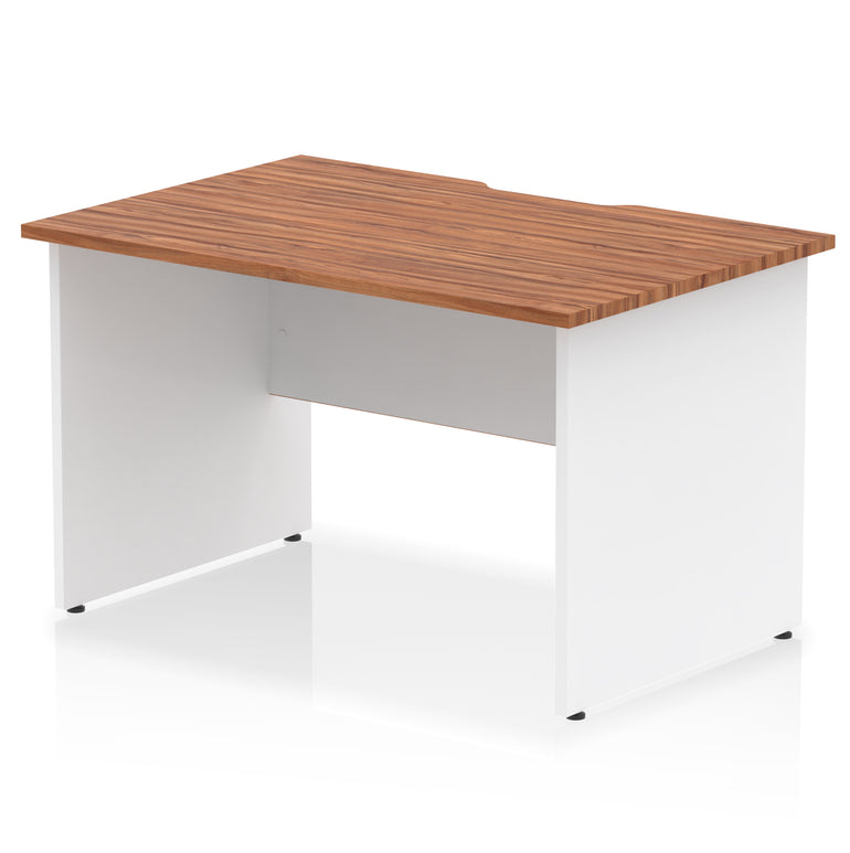 Impulse 1200mm Scalloped Edge Straight Desk with Panel End Legs – Multiple Top & Leg Colours – Durable MFC – 10 Year Warranty – Self Assembly