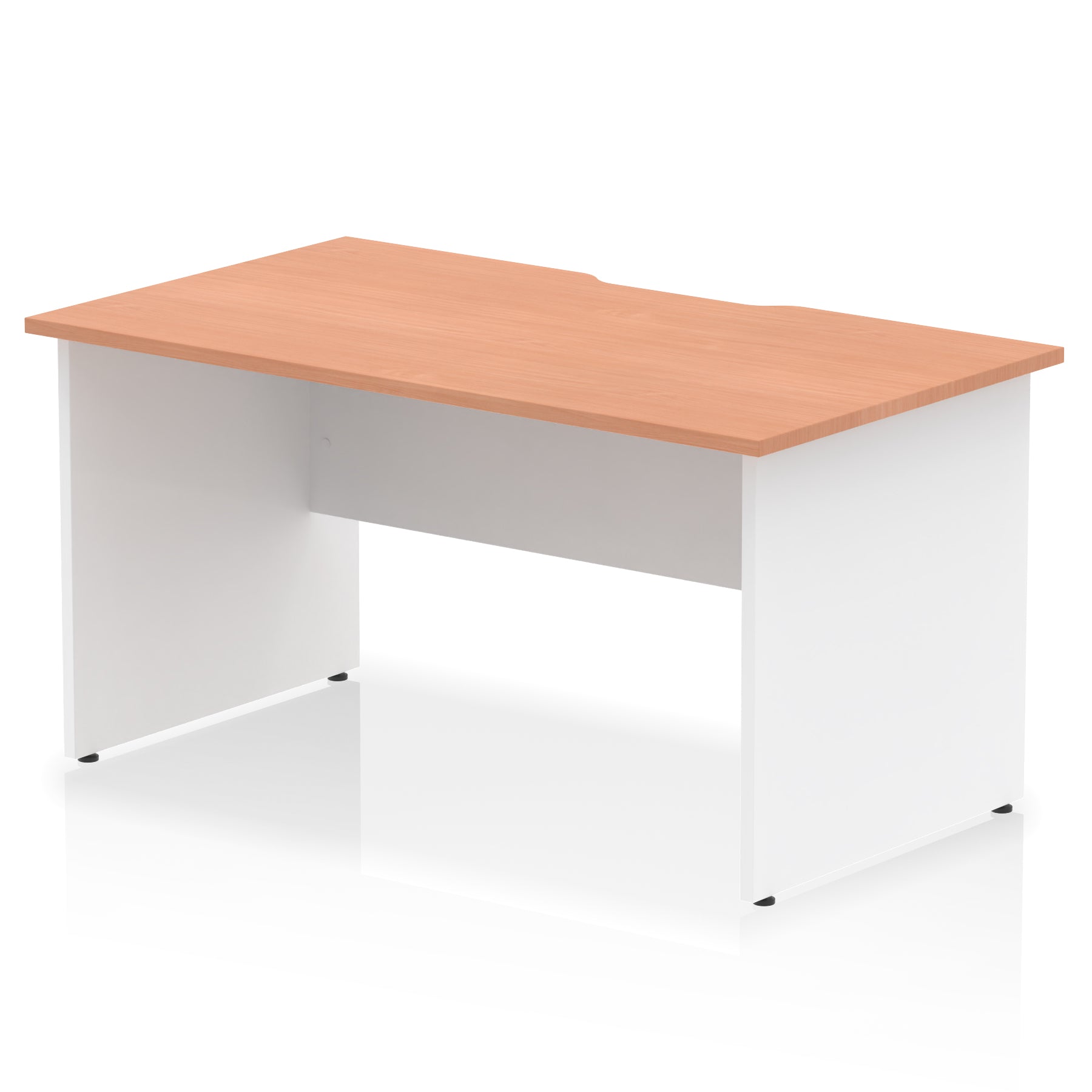 Impulse 1400mm Scalloped Edge Straight Desk with Panel End Legs, Multiple Desktop & Leg Colours, Durable MFC, Self-Assembly, 10 Year Warranty – Office or Home Use