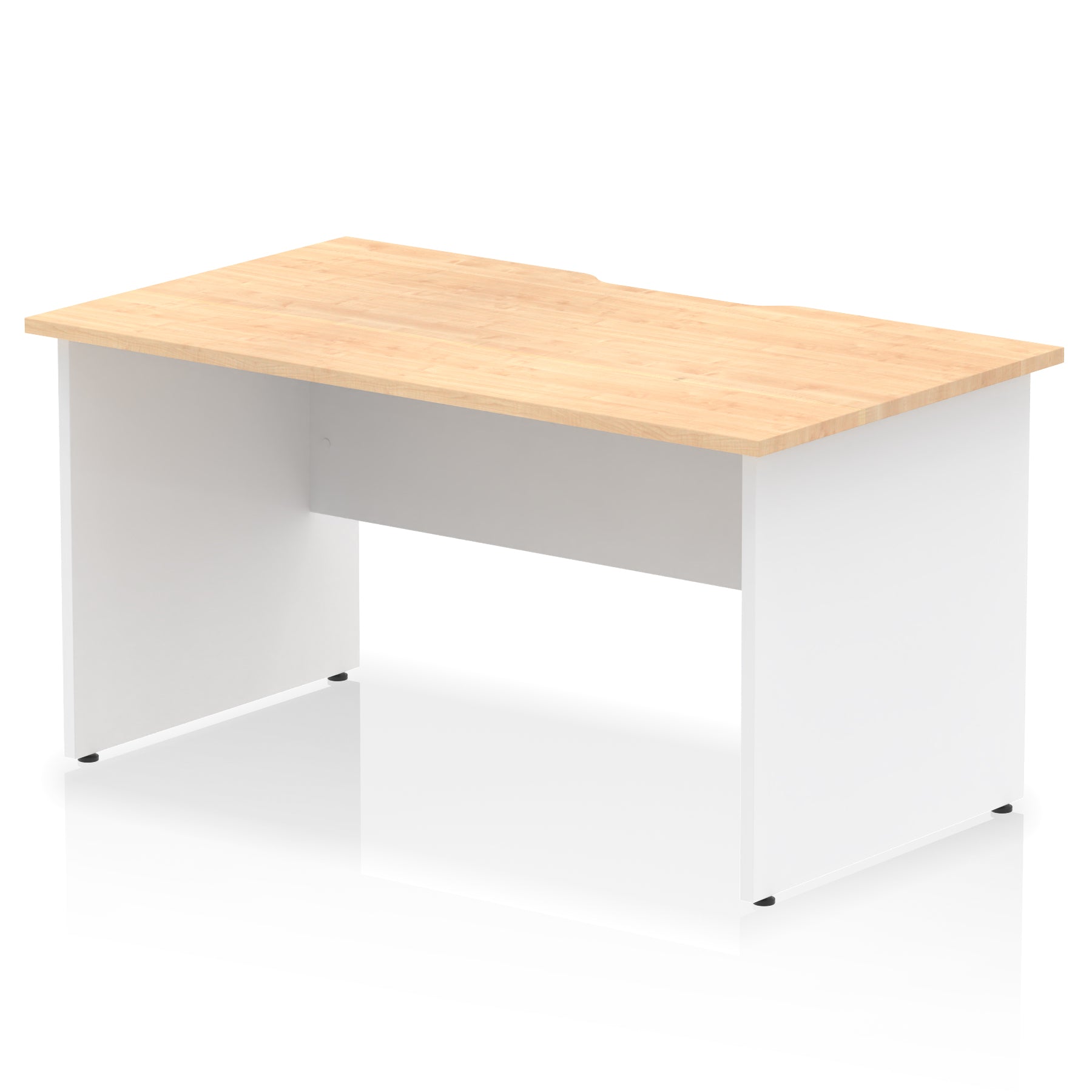 Impulse 1400mm Scalloped Edge Straight Desk with Panel End Legs, Multiple Desktop & Leg Colours, Durable MFC, Self-Assembly, 10 Year Warranty – Office or Home Use