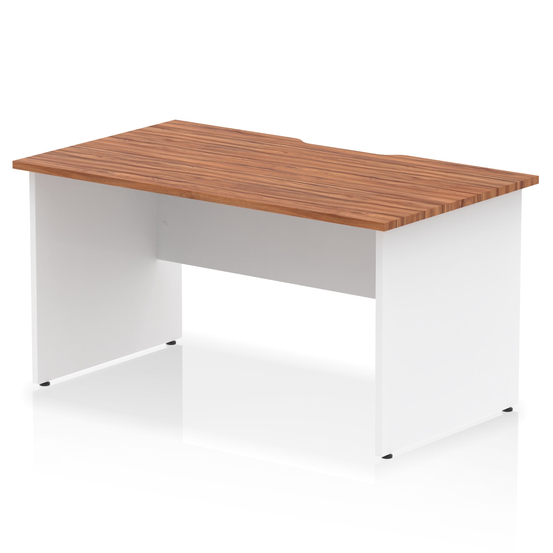 Impulse 1400mm Scalloped Edge Straight Desk with Panel End Legs, Multiple Desktop & Leg Colours, Durable MFC, Self-Assembly, 10 Year Warranty – Office or Home Use