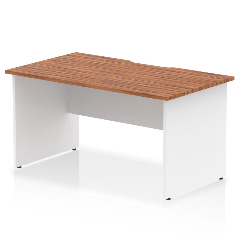Impulse 1400mm Scalloped Edge Straight Desk with Panel End Legs, Multiple Desktop & Leg Colours, Durable MFC, Self-Assembly, 10 Year Warranty – Office or Home Use
