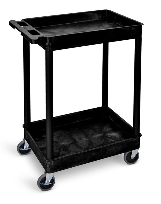 Proplaz Superstrength Plastic Multi Purpose Trolleys Storage Trays Black