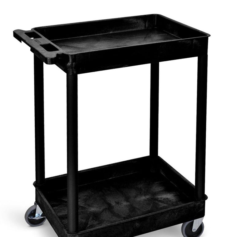 Proplaz Superstrength Plastic Multi Purpose Trolleys Storage Trays Black