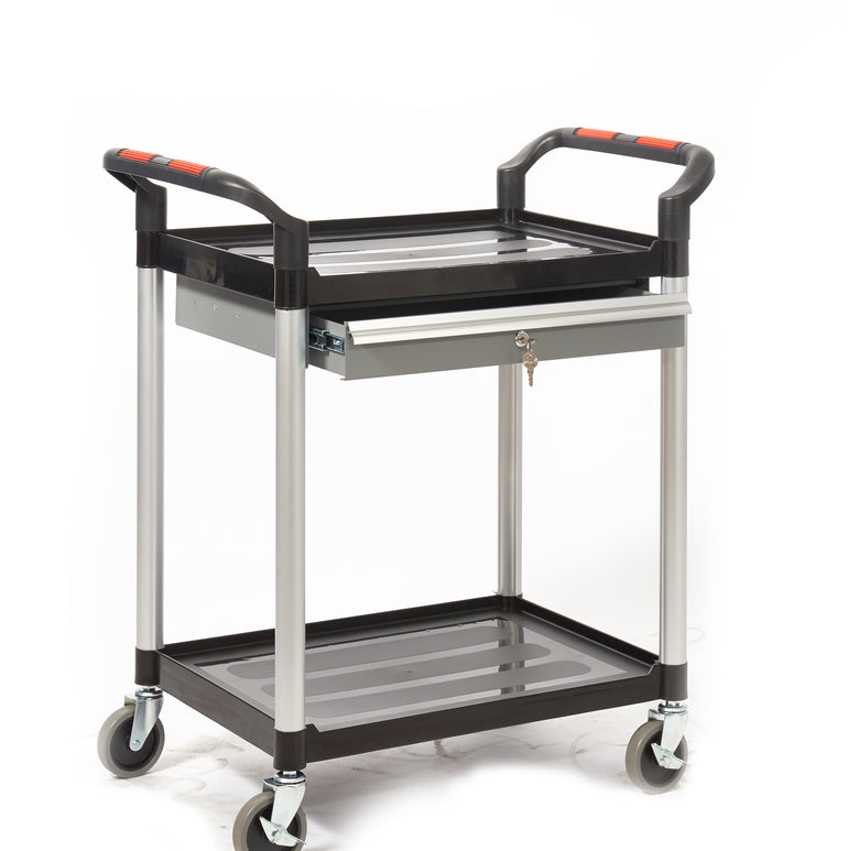 Proplaz Shelf Trolley Steel Drawers