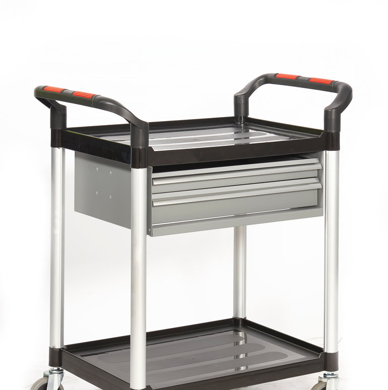 Proplaz Shelf Trolley Steel Drawers