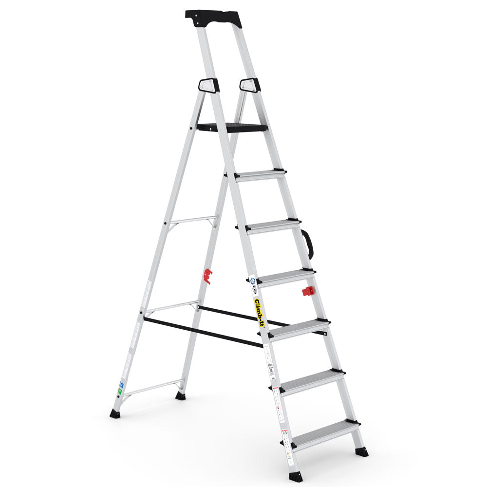 Climb It Professional Stepladders With Carry Handle