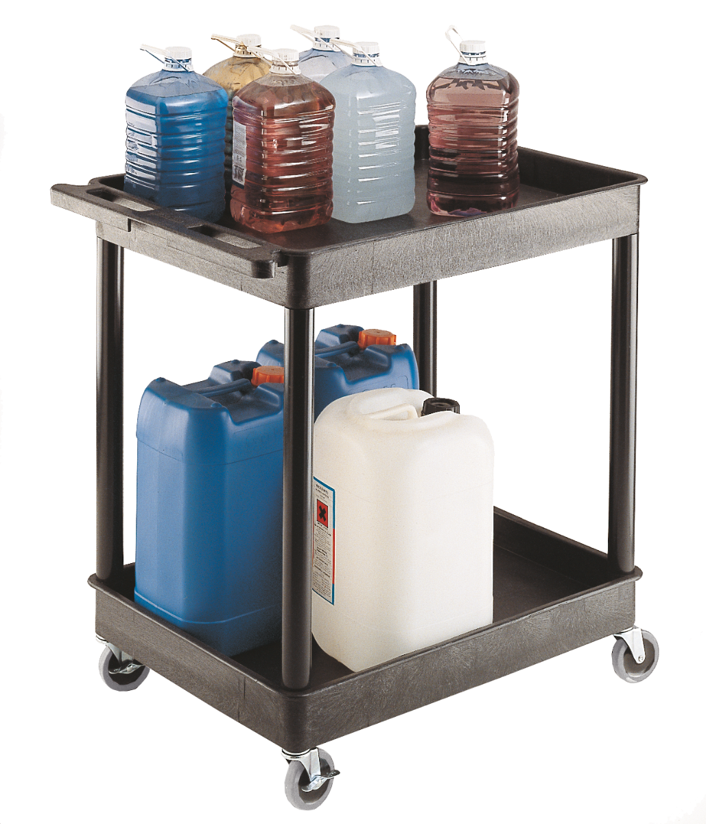 Proplaz Superstrength Plastic Multi Purpose Trolleys Storage Trays Black