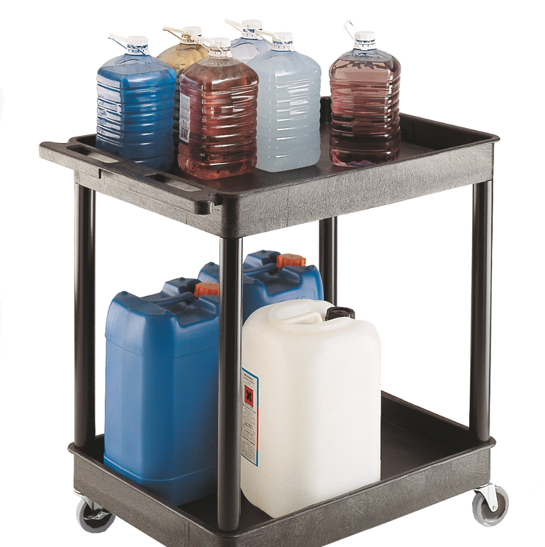Proplaz Superstrength Plastic Multi Purpose Trolleys Storage Trays Black