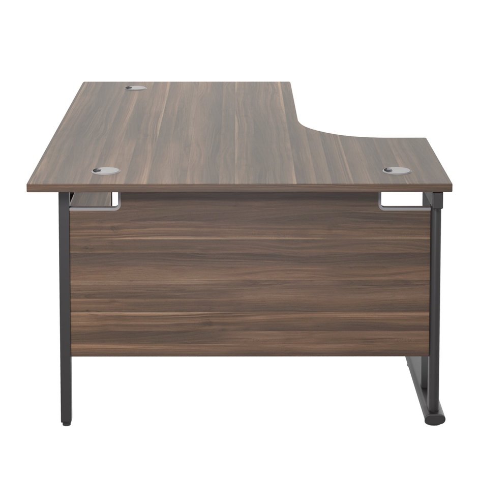Twin Upright Left Hand 1600mm Crescent Desk