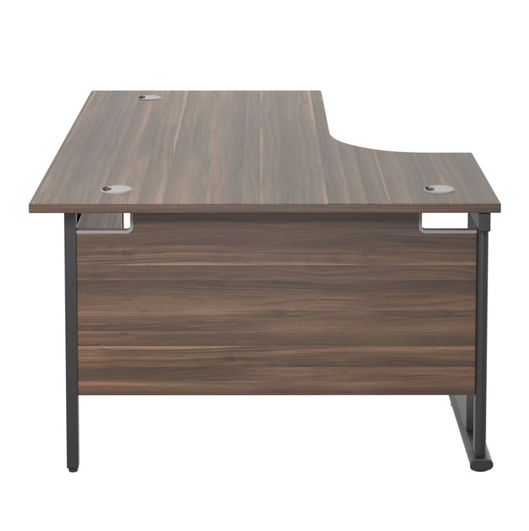 Twin Upright Left Hand 1600mm Crescent Desk