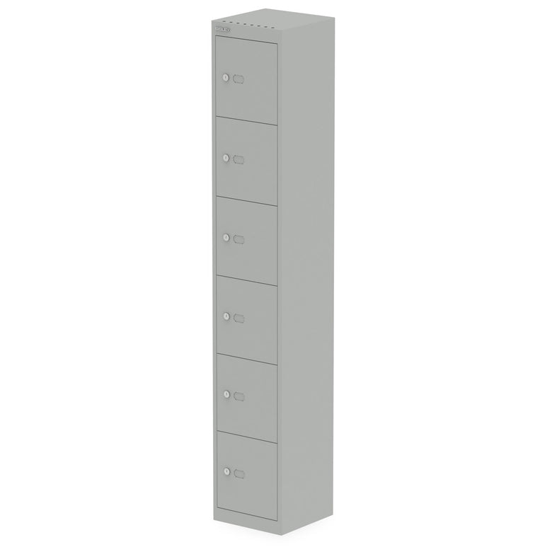 Bisley Qube Locker - 1-4 Doors, Standard or Slim, Steel, Lockable, 305x457x1802mm, 5-Year Guarantee