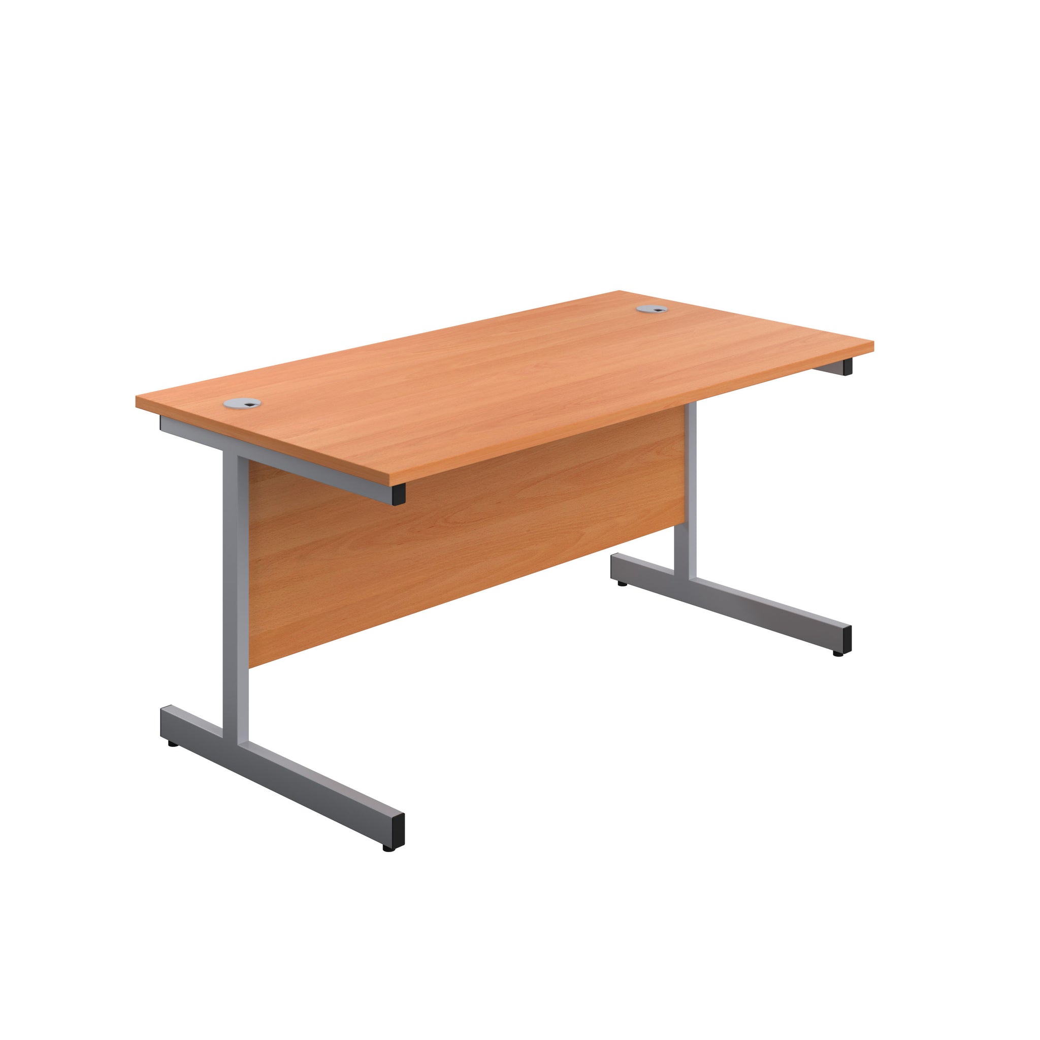 Single Upright Straight 1600mm Desk & Mobile Pedestal