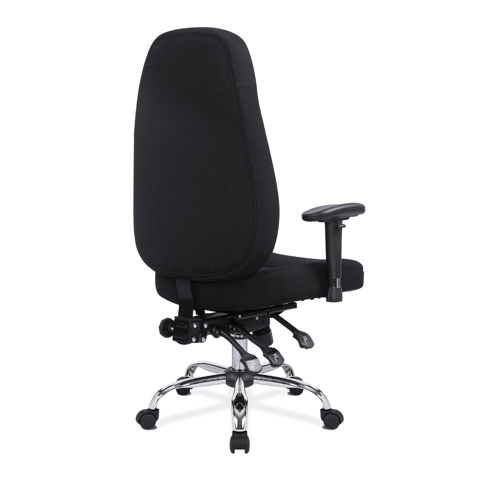 24 Hour Synchronous Operator Chair with Fabric Upholstery and Chrome Base - Office Products Online