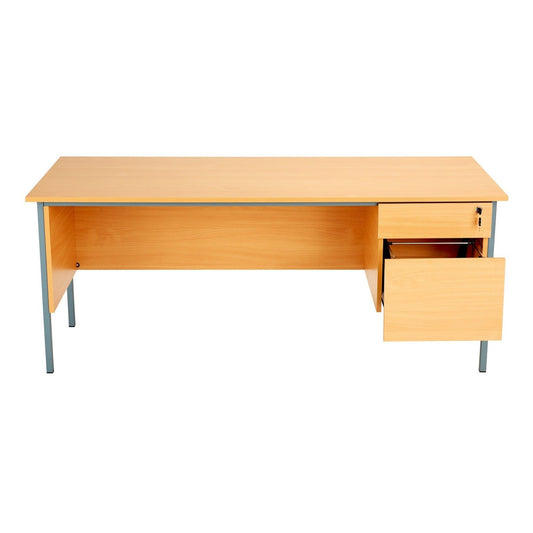 Eco 18 Straight 1800mm Desk & Fixed Pedestal