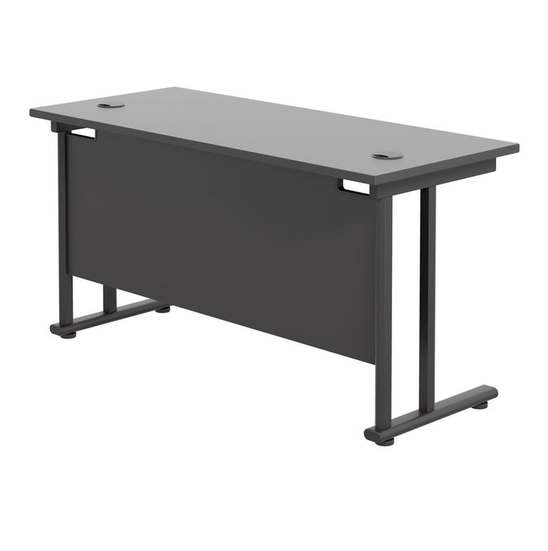 Twin Upright Straight 1200mm Slim Desk