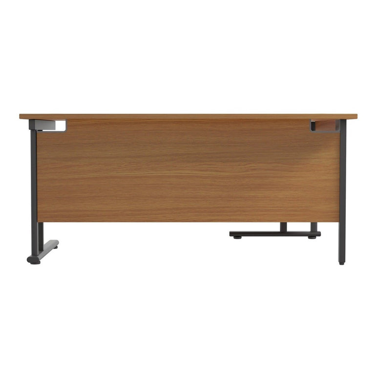 Twin Upright Left Hand 1600mm Crescent Desk