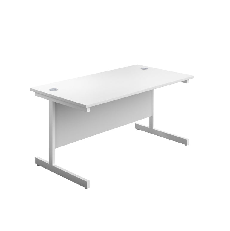 Single Upright Straight 1600mm Desk & Mobile Pedestal