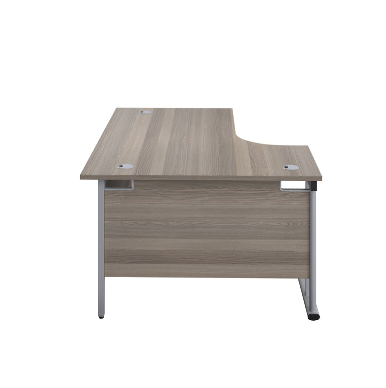 Twin Upright Left Hand 1600mm Crescent Desk