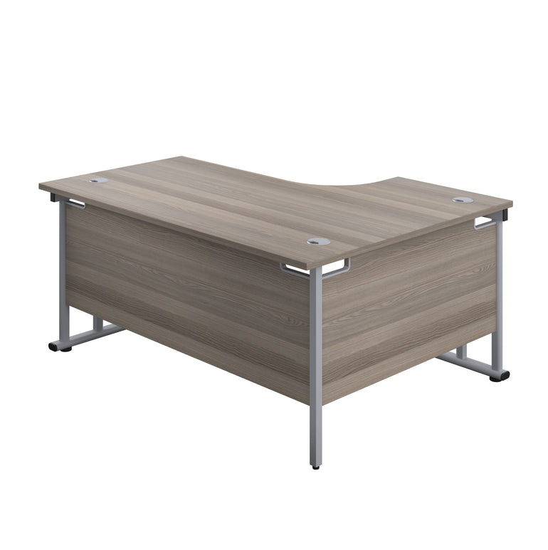 Twin Upright Left Hand 1600mm Crescent Desk