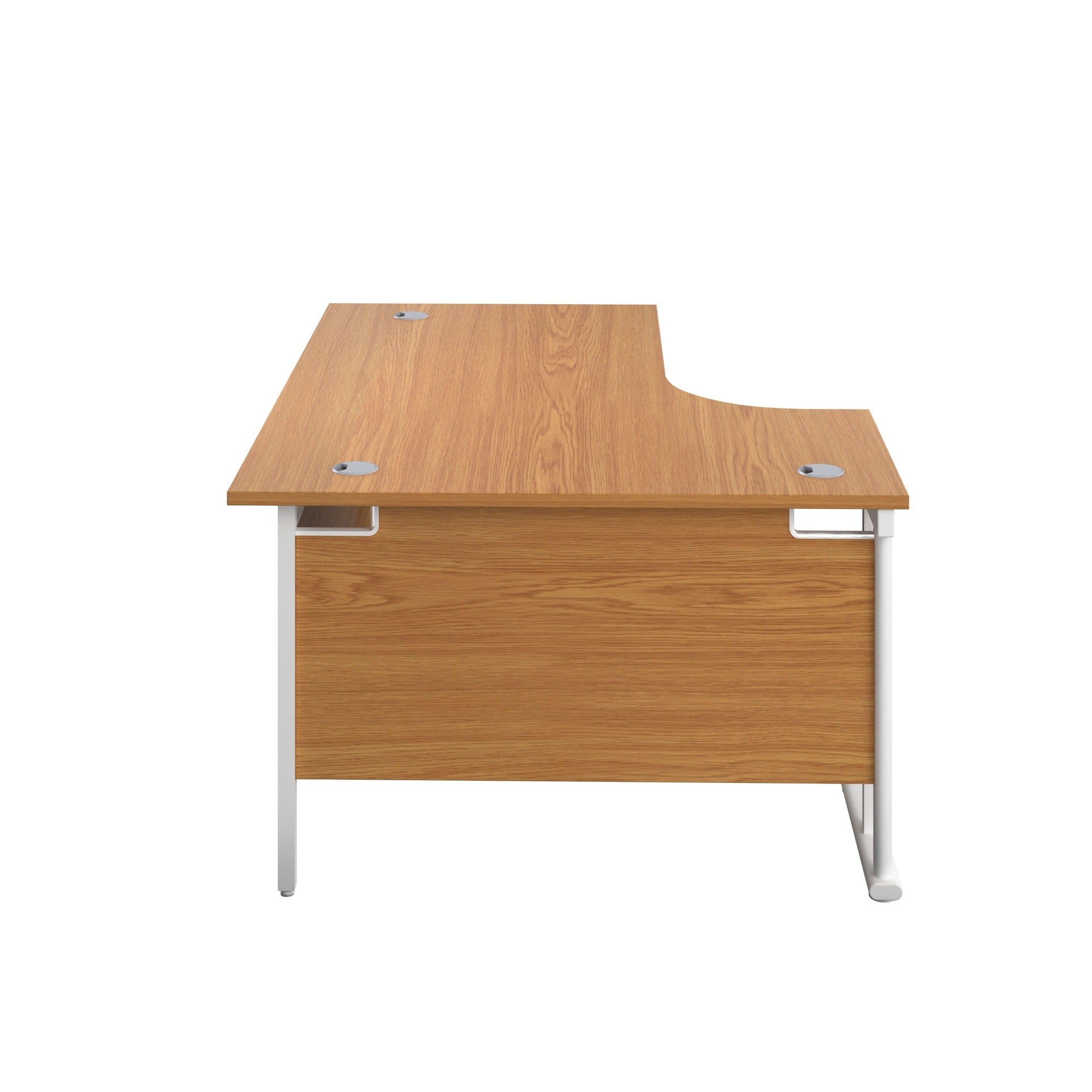 Twin Upright Left Hand 1600mm Crescent Desk
