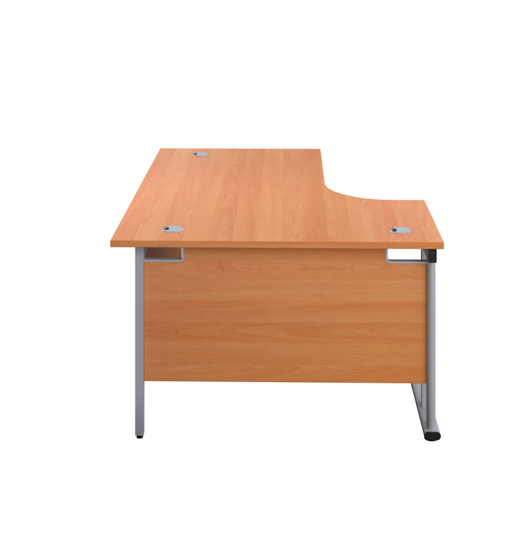 Twin Upright Left Hand 1600mm Crescent Desk