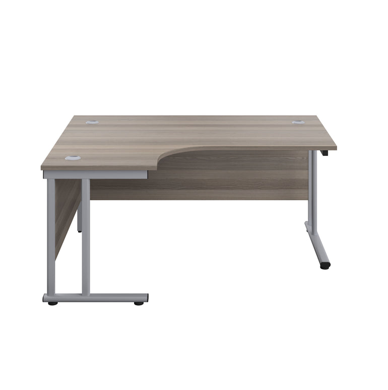 Twin Upright Left Hand 1600mm Crescent Desk