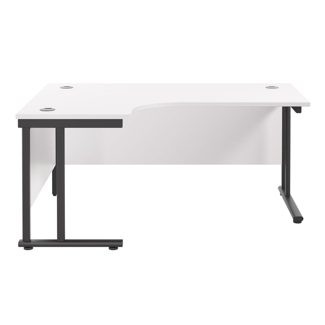 Twin Upright Left Hand 1600mm Crescent Desk