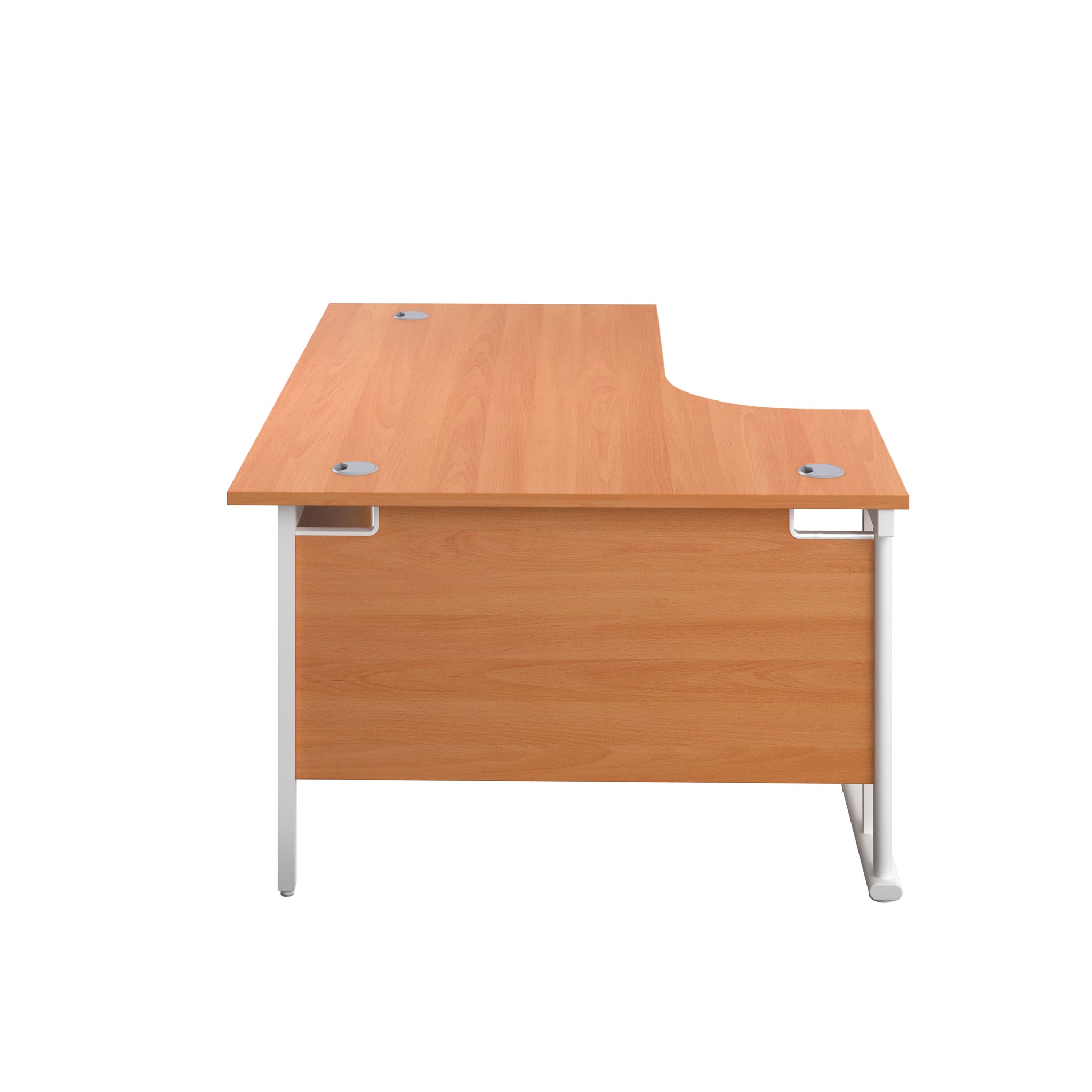 Twin Upright Left Hand 1600mm Crescent Desk