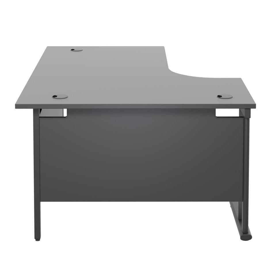 Twin Upright Left Hand 1600mm Crescent Desk