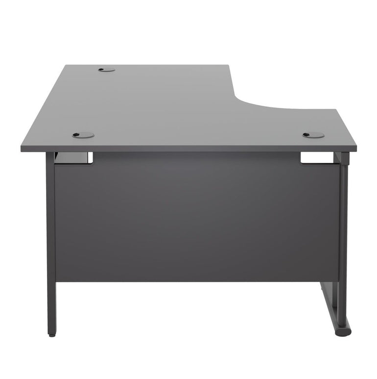 Twin Upright Left Hand 1600mm Crescent Desk