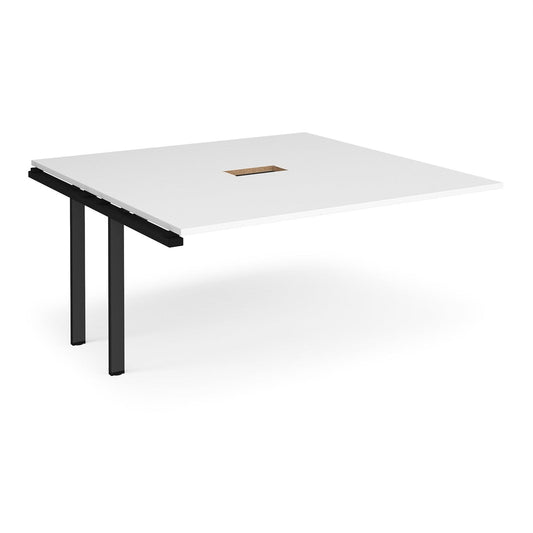 Adapt boardroom table add on unit with central cutout - Office Products Online