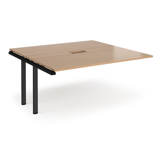 Adapt boardroom table add on unit with central cutout - Office Products Online