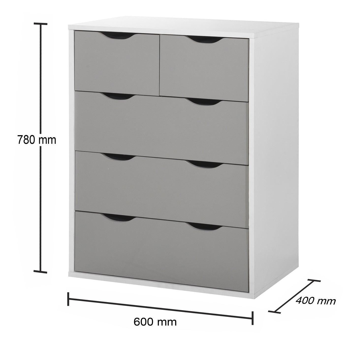 Handleless chest sales of drawers