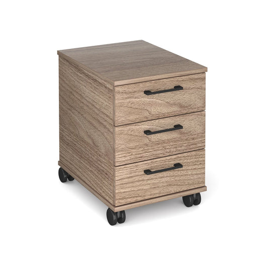 Anson executive 3 drawer mobile pedestal - barcelona walnut - Office Products Online