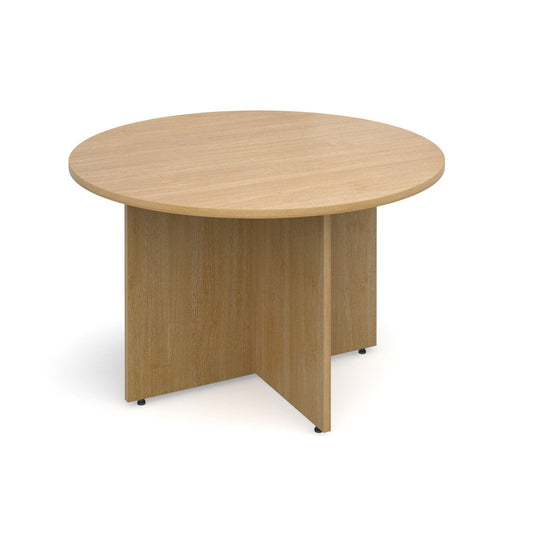Arrow head leg circular meeting table - Office Products Online