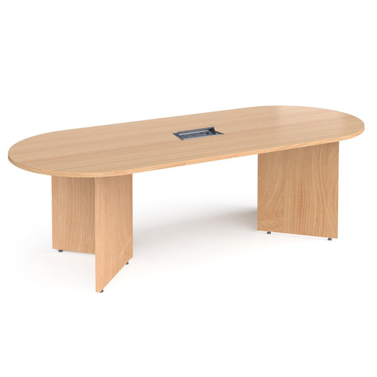 Arrow head leg radial end boardroom table 2400mm x 1000mm - Office Products Online