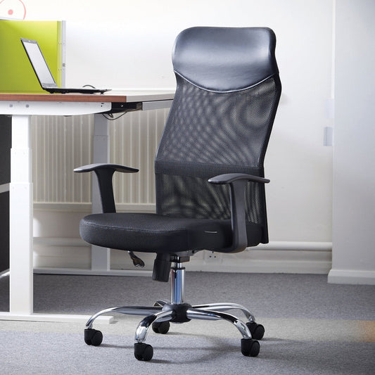 Aurora high back mesh operators chair - black - Office Products Online