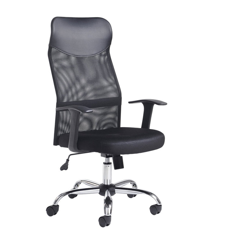 Aurora high back mesh operators chair - black - Office Products Online